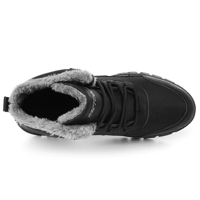 Men Combat Snow Boots Winter Warm Work Desert Boots with Fur High Top Outdoor Hiking Boots Large Size