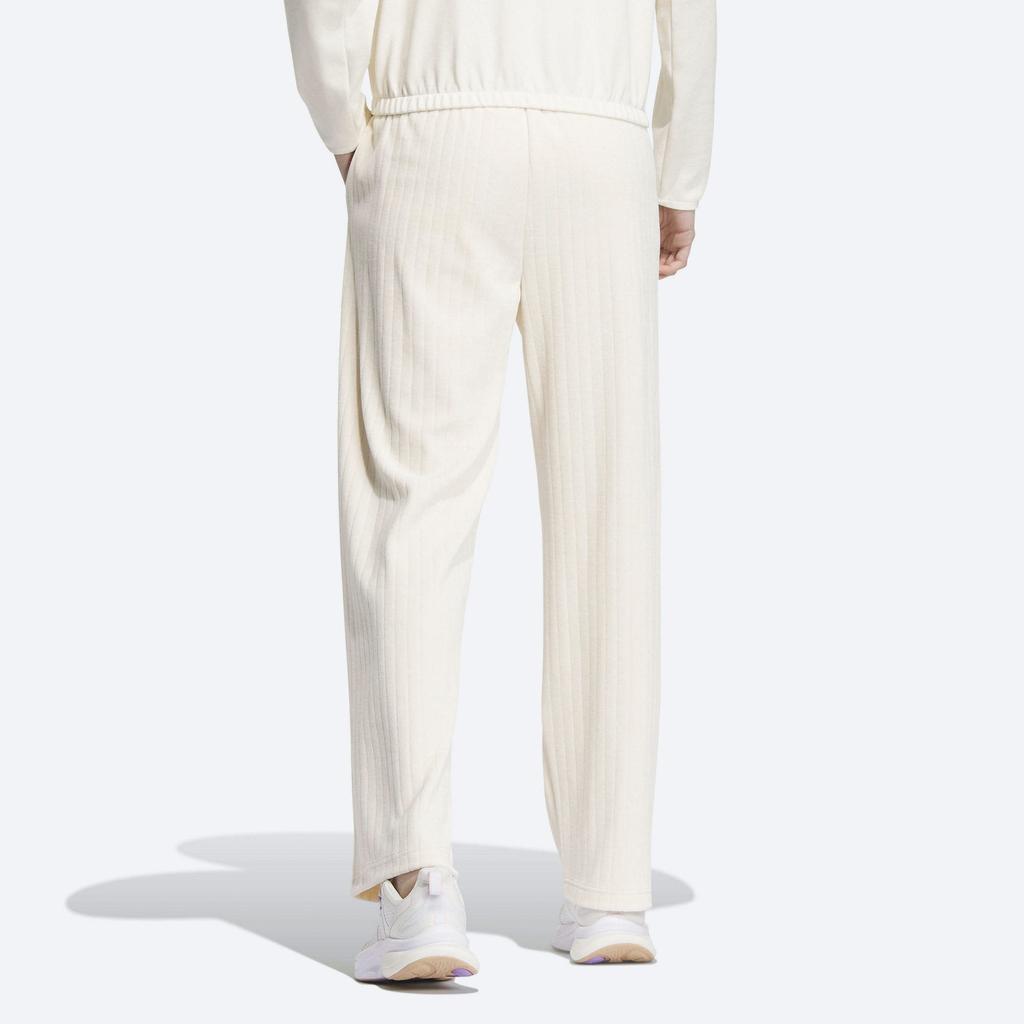 Adidas Lounge Knit Track Pants With Plain Logo Women Bottoms White IP0746