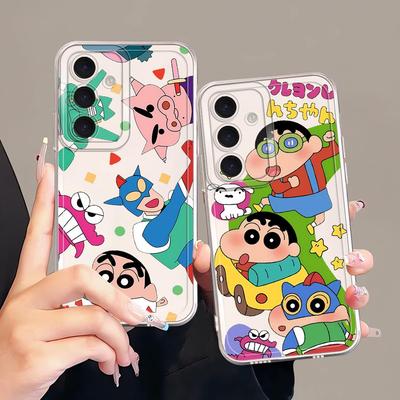 Case for Samsung Galaxy A26 A24 A56 A50 A25 A51 A36 A33 A52 A14 A16 A52 A31 A54 A15 A34 A35 A55 A23 Phone Cute Crayon Shinchan