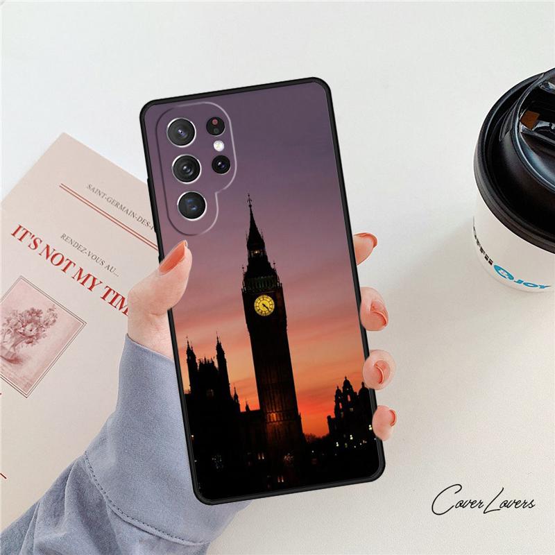 Big Ben Tower London phone case For Samsung Galaxy S24 S25 S23 S22 Ultra Note 10 20 Plus S20 S21 FE Cover