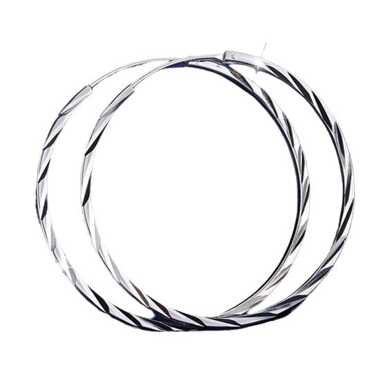 

1 пара серег-колец с преувеличенной текстурой ромба, большой круг, геометрический яркий блеск, для женщин и девочек A