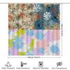 Colorful Shower Curtain Decorative Water Resistant Fabric Home Bathroom Window Decor 4 Panels Set Flower Print Modern Design Wat