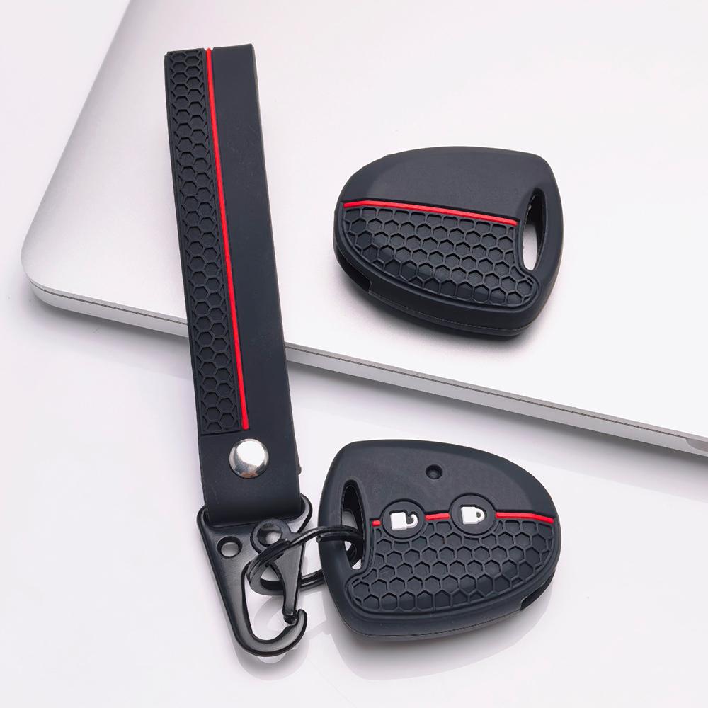 Key Cover for Toyota Hilux Yaris Corolla Rav4 Vigo Vitz Echo with Keychain Anti-Scratch Guard Shockproof Protection Soft Grip Texture