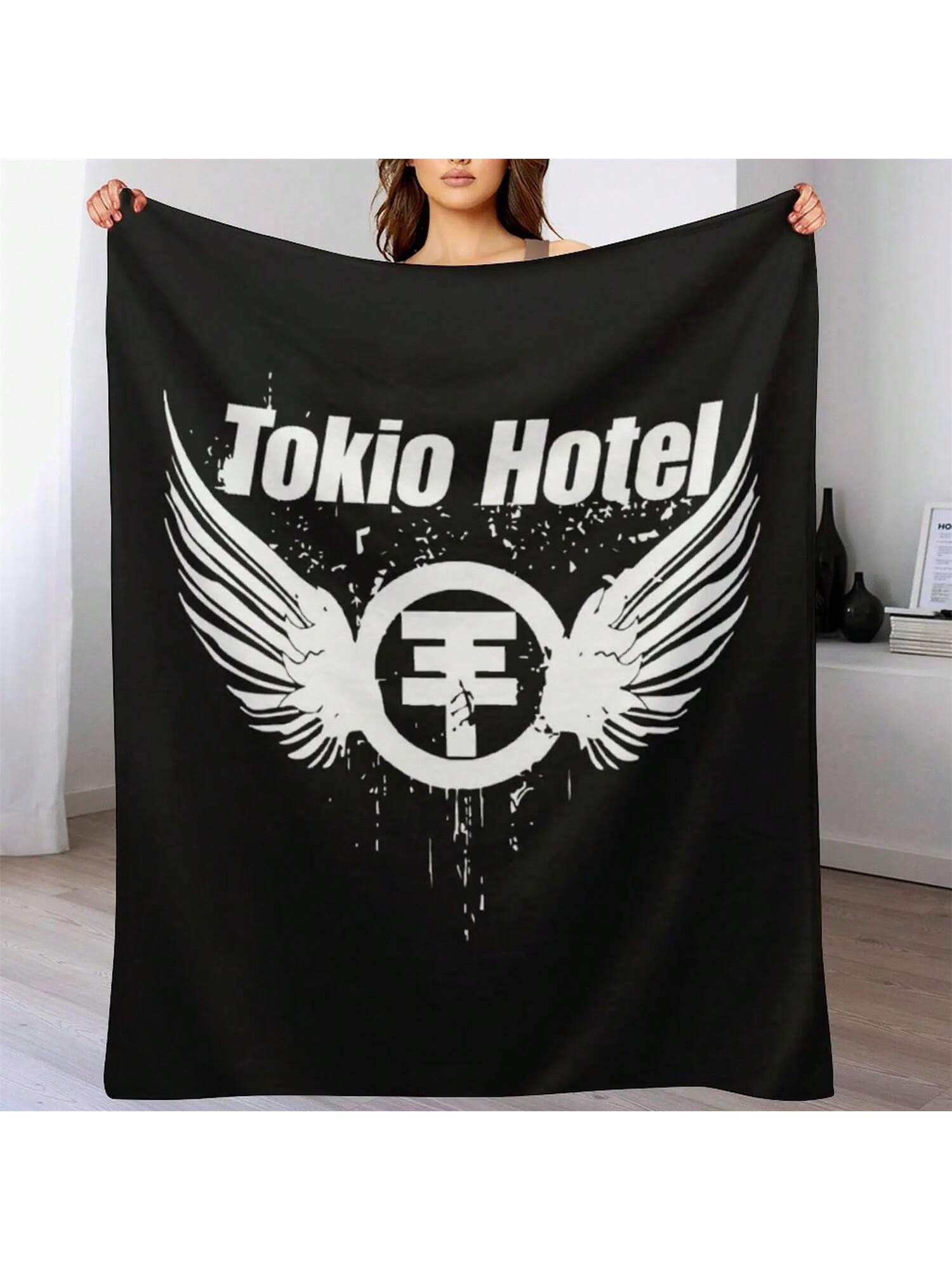Товары Tokio Hotel Логотип Tokio Hotel Плед Роскошный St Манга Тонкие Пледы 75X95CM