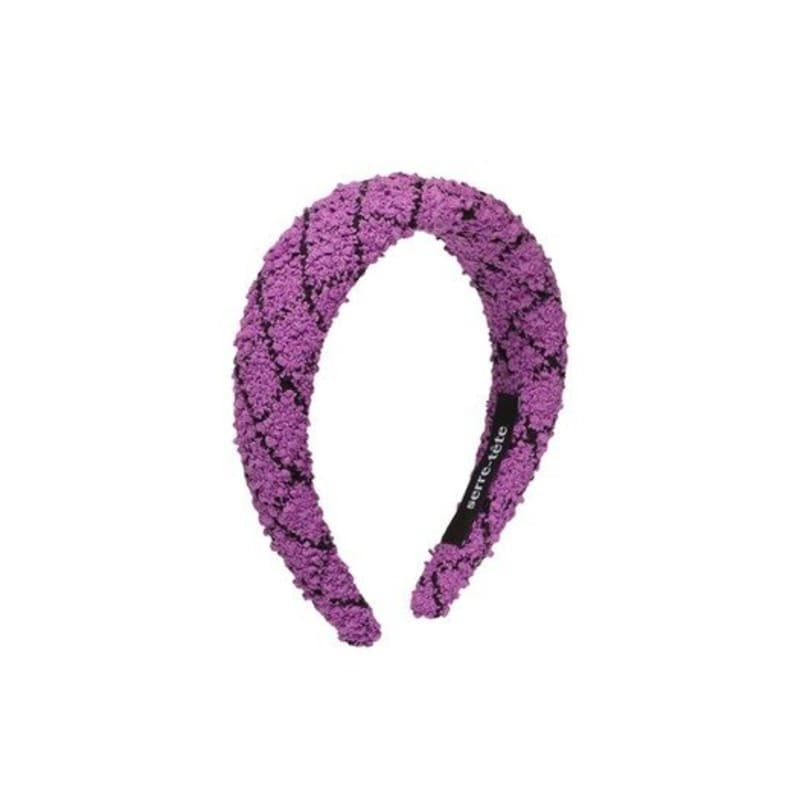 Brown Hat [headband] Owl -Purple