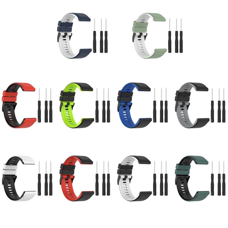 Smartwatch Wristband Silicone Strap Sweatproof Bracelet Watchband for fenix5X/5x plus/5x GPS/5x Sapphire Two-color Band