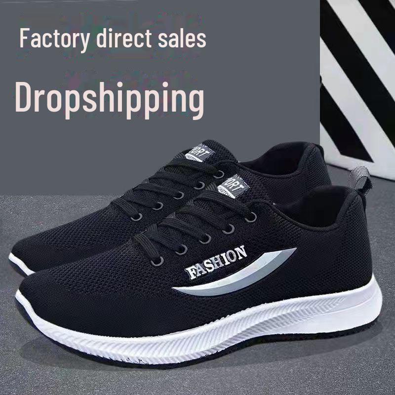 Pantofi de pânză casual de primăvară pentru bărbați - pantofi de mers cu fundul moale, antiderapante, pentru tații de vârstă mijlocie și în vârstă