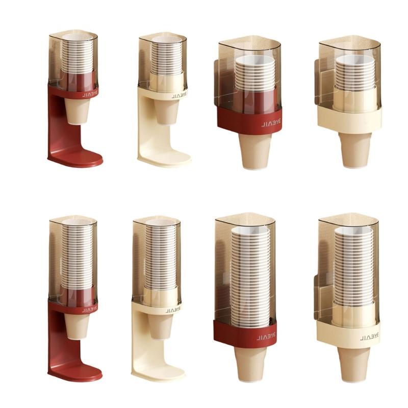 Space Saving Sturdy Paper Cup Organizers Wall Mount Rack With Secure Storage For Multiple Cup Sizes