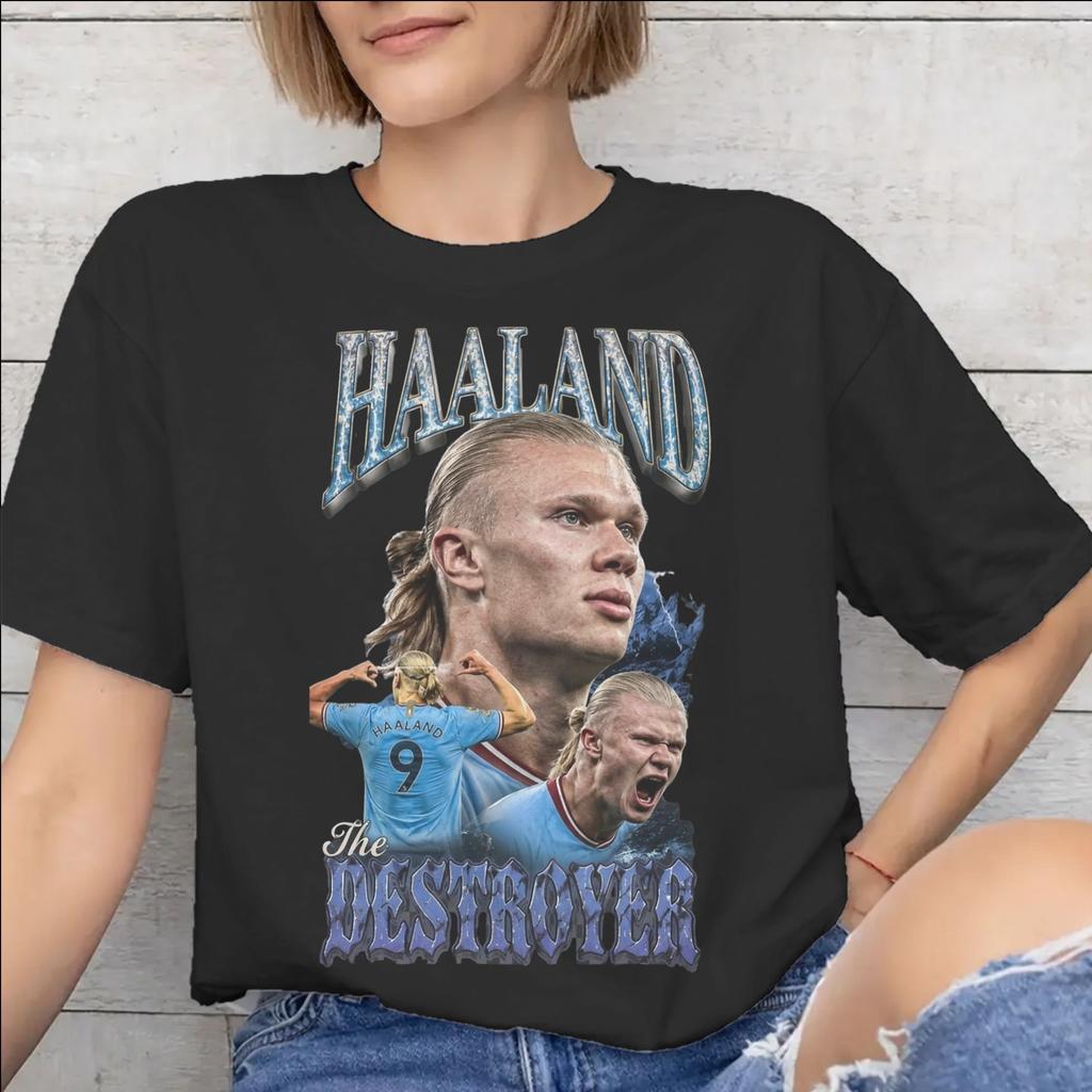 Unisex WoUnisex Graphic Printed Haaland Norway Football T Shirt Tee Pure Cotton Tshirts Clothes