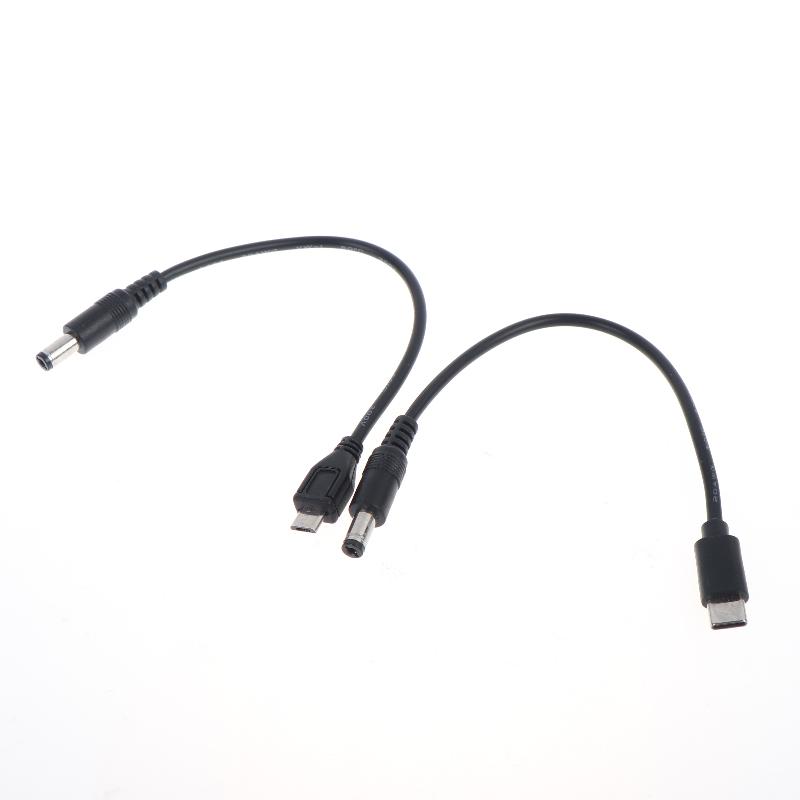 5.5X2.1Mm Dc Power Adapter Cable Dc Female To Type C Micro Mini Usb Male Connector Cord For Electronic Device Power Supply