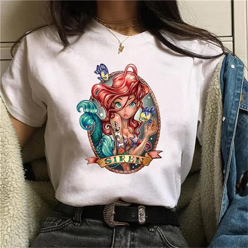 T-shirt Unisex New Punk Princess Jasmine Printed Fashion T Shirts 90s Kawaii Graphic Tops Harajuku O Neck Tee