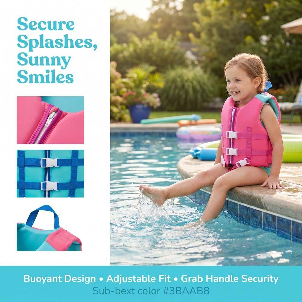 Not Falling Off Child Buoyancy Vest Adjustable Floating Vest Baby Swimming Jackets Summer