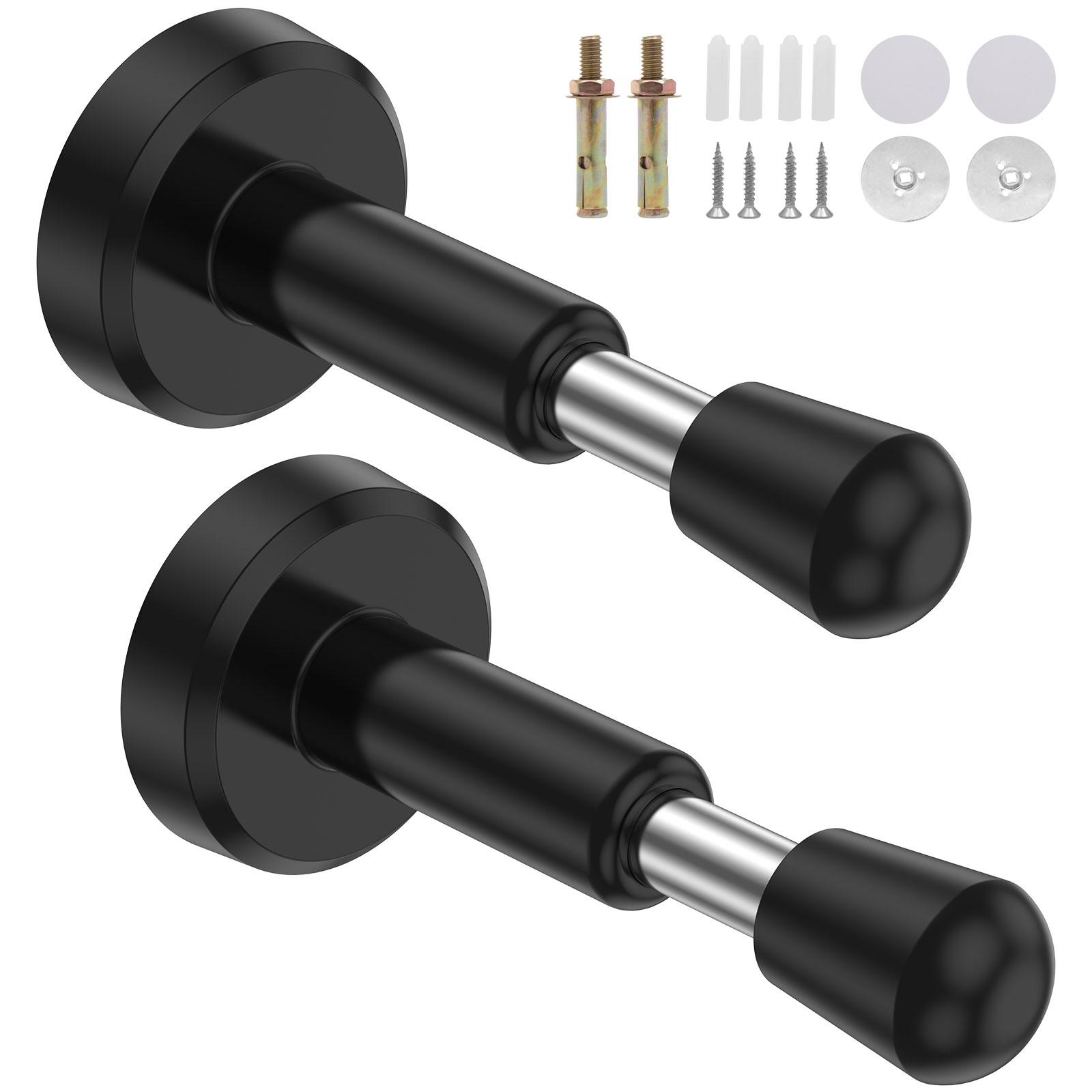 

2 шт. Дверной упор Самоклеящийся Нержавеющая сталь Напольный держатель Защита от столкновений Ржавчиноустойчивый Дверной стопор для дома офиса Бесшумная защита