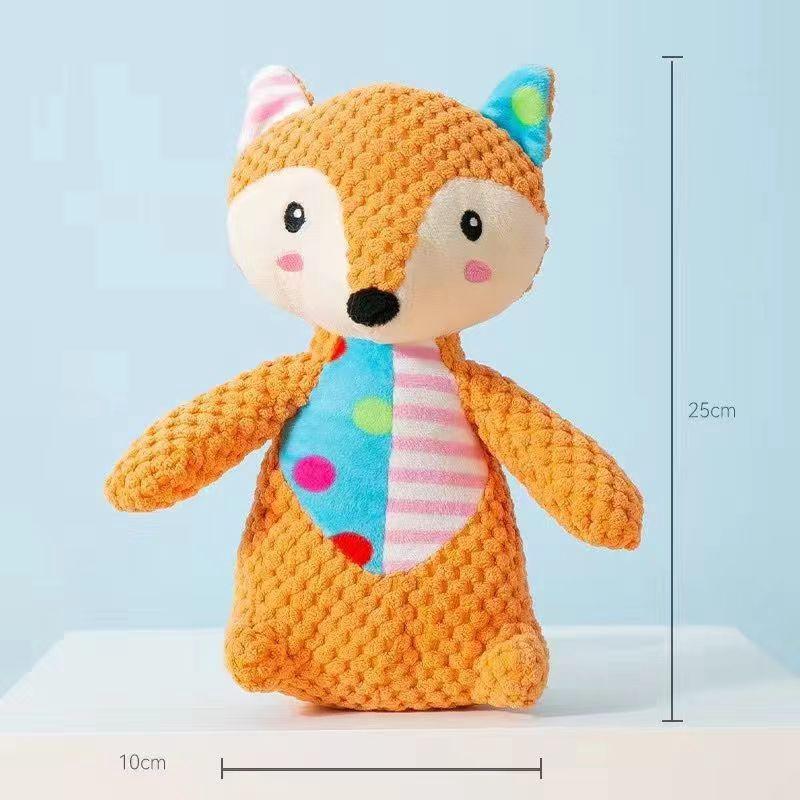 Dog Plush Toy Animals Shape Bite Resistant Squeaky Toys Corduroy Dog Toys for Small Large Dogs Puppy Pets Training Accessories