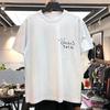 Summer Fashion Heavyweight Retro Men's English Letters 100% Cotton Printed Round Neck High-quality Casual Fitness Street T-shirt