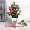 Mini Sasanqua Camellia Potted Plant Ornament For Desktop Decor And Use Gift