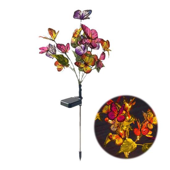 Outdoor Solar Garden Light LED Solar Powered Decorative Butterflies Lights Waterproof Stake Light Warm light