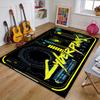 Cyberpunk Polyester Carpet, Soft Indoor Mat for Office Chair, Living Room, Computer Desk - Decorative Home Office Rug Design