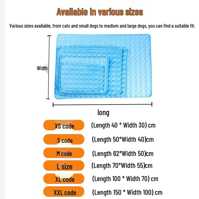 Ice Silk Cooling Mat: Breathable Summer Pet Mat for Dogs & Cats
