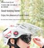 Dual-Lens Electric Vehicle Helmet for All Seasons - Unisex