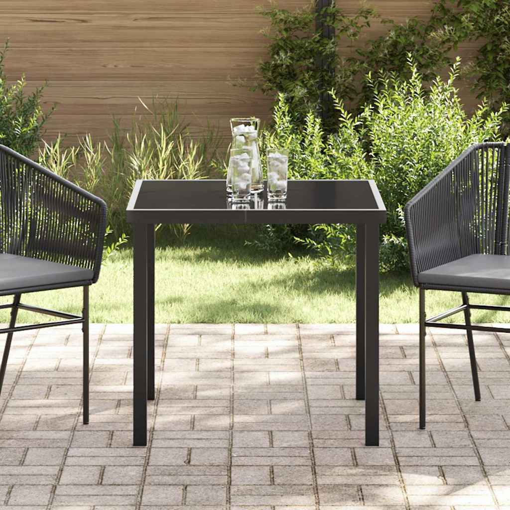 Outdoor Table Black 80 x 80 x 73 cm Metal