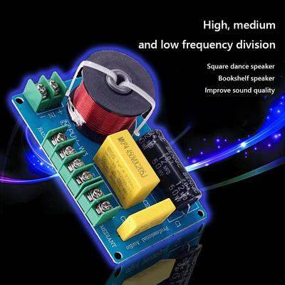 200W Frequency Dividers DIY Audio Modification 3-Way Hi-Fi Crossover Filter Module Bookshelf Audio for 3.5/4/4.5-8 Inch Speakers