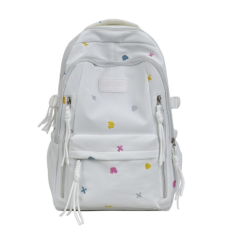 Schultasche Schultasche weiblich Mittelschülerin Stern Mond Creme Design neuer weiblicher Computer-Rucksack Mädchen College-Stil Rucksack