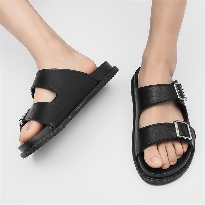 Outside wear casual trend Internet celebrity popular slippers breathable thick sole wear-resistant fashion sandals 371283-J