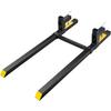 Pallet Forks, 2000 Lbs Tractor Bucket Forks, 60" Total Length Clamp On Pallet Forks with Adjustable Stabilizer Bar, Heavy Duty Pallet Forks for