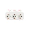 Independent Switch EU Schuko Triple Outlet Power Expansion Plug 1 to 3 Wall Socket Adapter Power Splitter For home