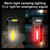 Outdoor Flashlight 1/2/3Pcs 180 Degrees Rotating Head Magnetic Dual Beam LED Degree Swivel Work Light USB Rechargeable Pocket-Size Camping EDC Lamp