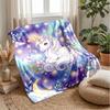 Unicorn in Flower Meadow Theme blanket Lightweight Warm Flannel Blanket Decorative Throw Blanket for Home Decoration