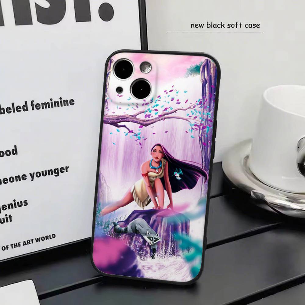 Disney Pocahontas For iPhone 13,17,11,12,16,14,15,Plus,Pro Max Soft Silicone Black Phone Case