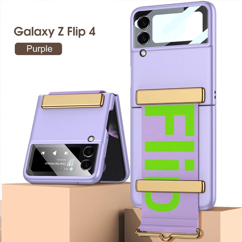 Matné puzdro držiaka na zápästie Predná obrazovka s fóliou pre Samsung Galaxy Z Flip 6 5 4 3 5G Flip 5 Flip 6 Flip 5 Skladací kryt náramku