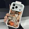 Pumpkin Lantern Ghost Halloween Case For iPhone 18 Pro Max 17 16 15 14 13 Pro Max 17E 16E Leather Texture Silicone Anti-skid Soft Cover