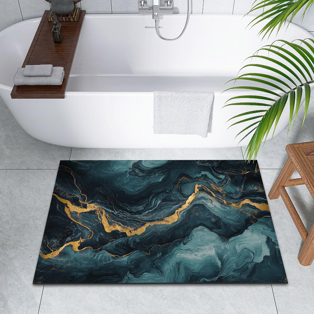 Kieselgur Badematten Badezimmer Saugfähige Duschfußmatte Rutschfest Schnelltrocknend Toilettenteppich Fußmatte Waschbar