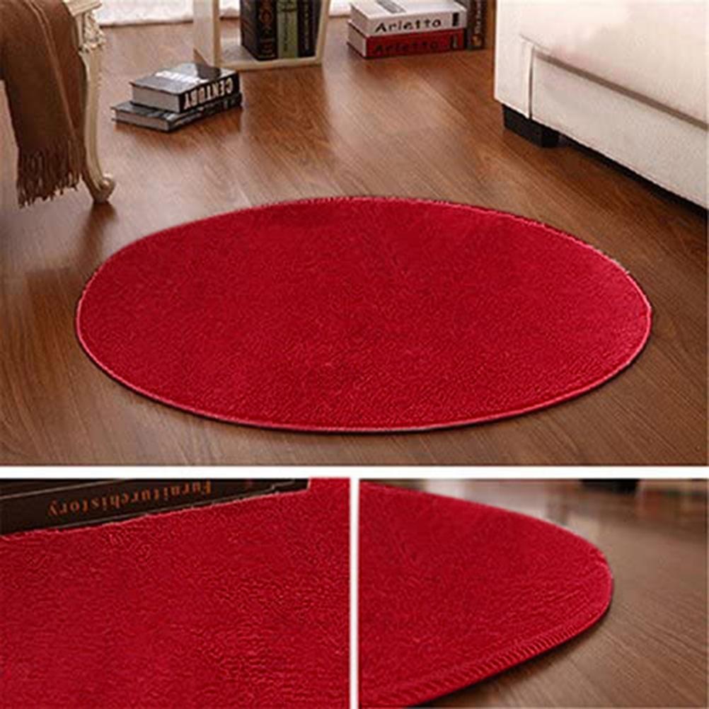 40cm Round Plush Carpet Soft Bath Bedroom Non Slip Floor Shower Rug Yoga Plush Round Mat Home Decor