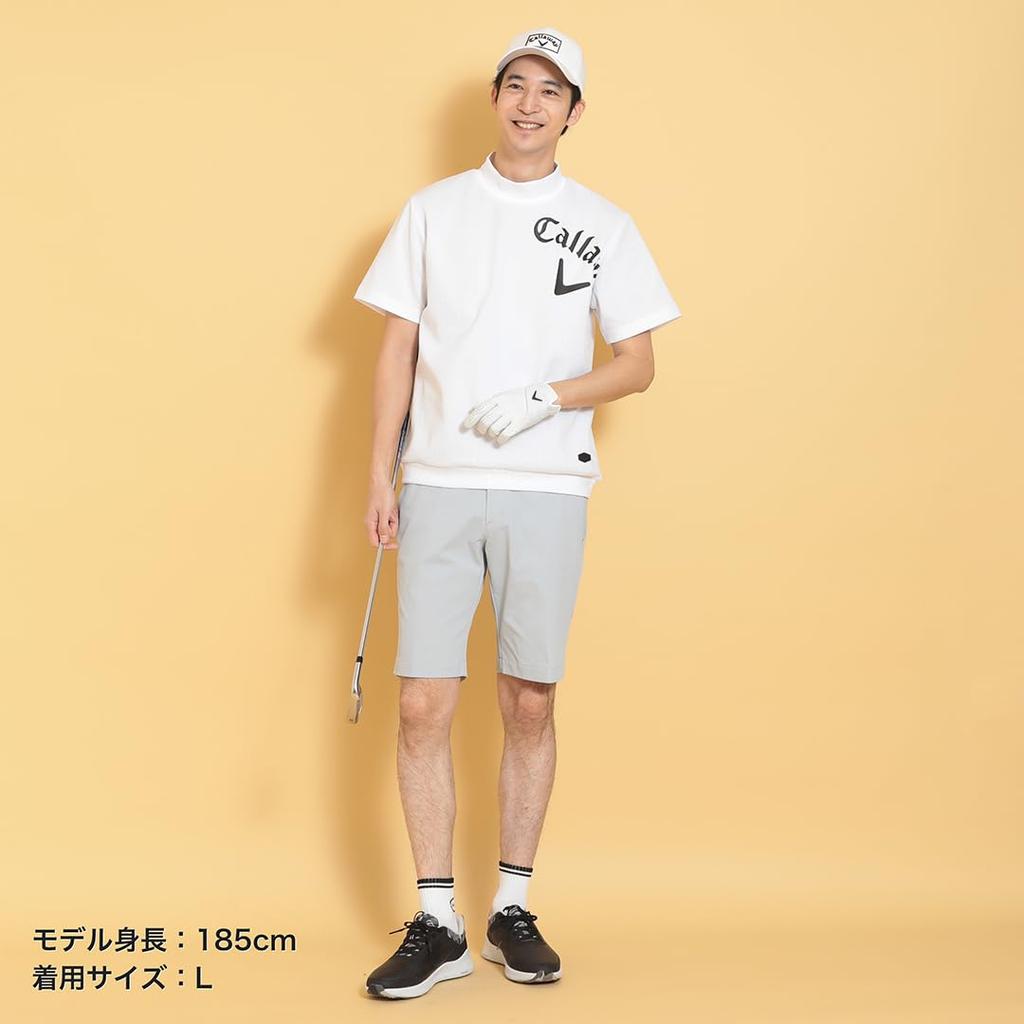 Callaway Short Sleeve Mock Neck Sweatshirt Golf C25117102 M Men's (Dot Print) / / 1030_White