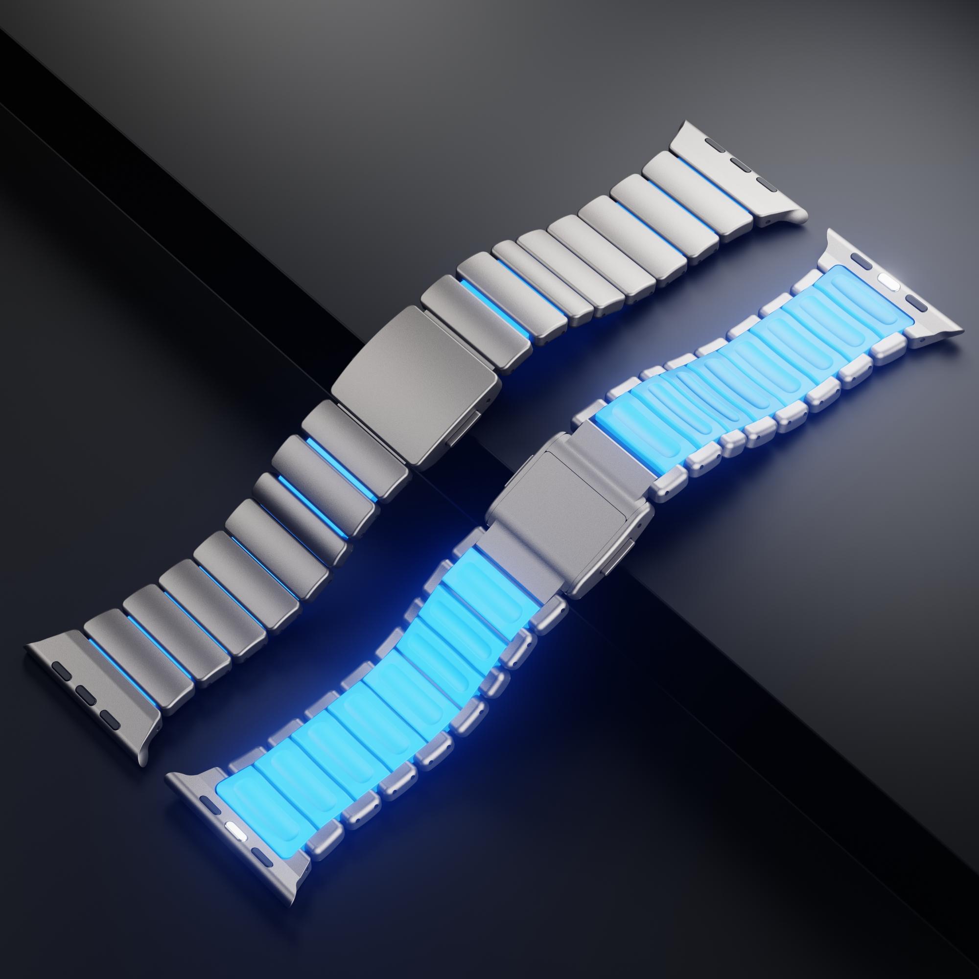 Noctilucent Titanium Metal Watch Band for
