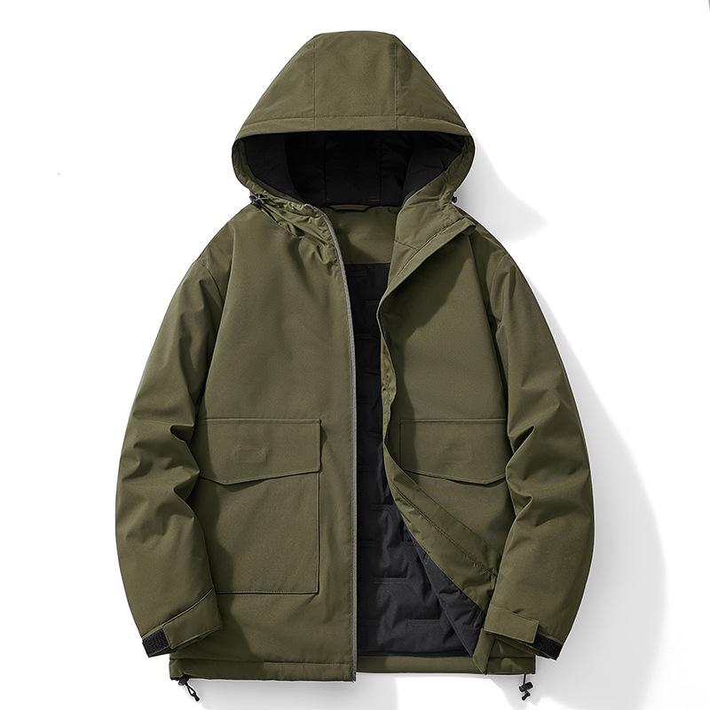 Autumn and Winter Thickened Cotton-padded Clothes Men's Windproof Waterproof Warm Jacket Outdoor Jacket Casual Sports Cotton-padded Jacket Thick Coat