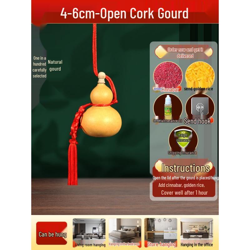 

Five Emperors Coins Gourd Ornament for Doors - Natural Chinese Knot Decoration