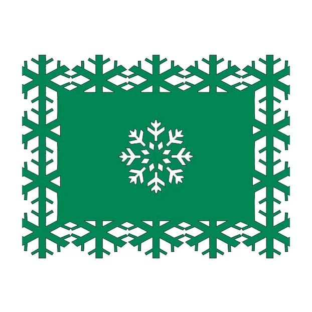 1-20PCS Christmas Snowflake Placemats and Table Runner Decorative Heat Resistant Tableware Mats Dining Room Holiday Party Decor
