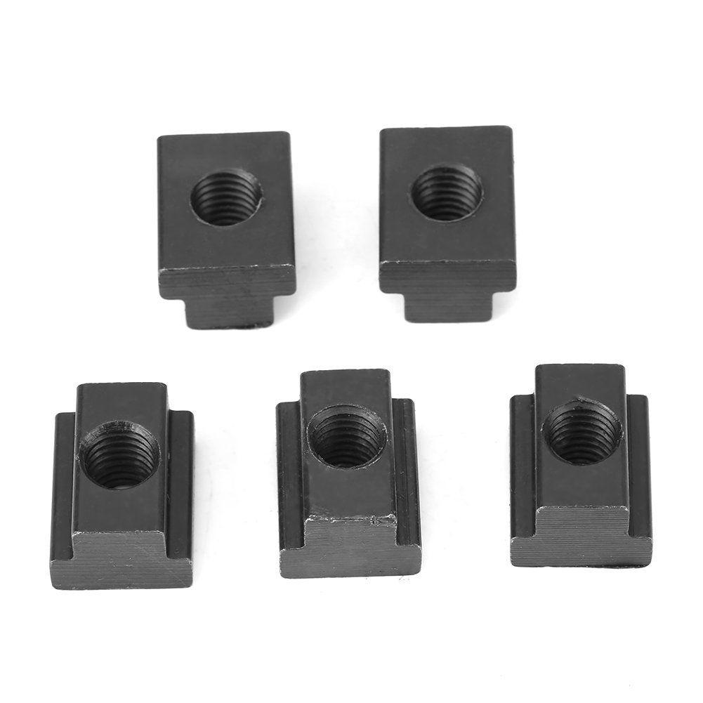 T Slot Nuts M10 5 pcs Black Oxide Finish T Slot Nuts M8//10 Threads Fit Into T-Slots In Machine Tool Tables
