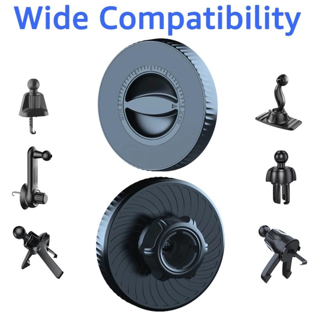 For 17mm Ball Head Magnetic Car Phone Holder Base for iPhone 16/15/14/13/12/Samsung/Xiaomi