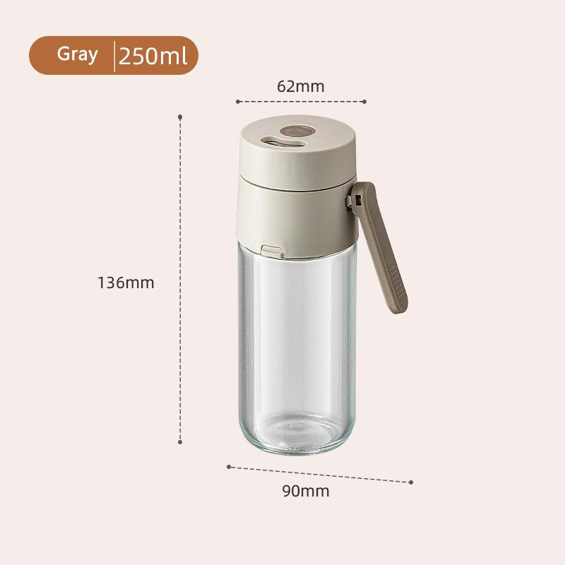 0.5 Grams Push-Type Glass Salt Dispenser Sugar Bottle Spice Pepper Shaker Can Jar Pushtype Seasoning Container Kitchen Gadgets