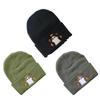 Teens Warm Hat Knit Embroidery Pattern Hat Winter Cycling Ski Hat for Sweet Girl