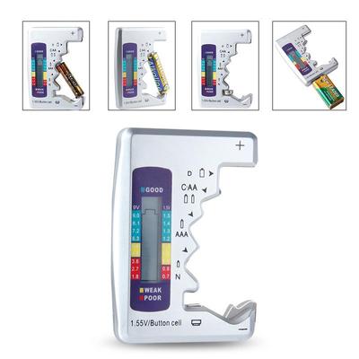 Tester digital de baterii cu afișaj de tensiune pentru baterii de 1,5 V/9 V
