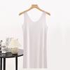 Suer ice silk seamless vest skirt women's medium and long ultra-thin large size fat  loose suspender nightdress bottomed lining skirt