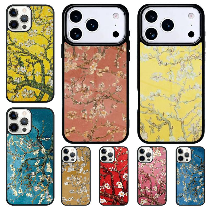 Blossoming Almond Tree Phone Case for iPhone 17 Air 16 15 11 12 14 13 Pro Max Shockproof Cover