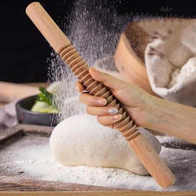 Prägeholz-Nudelholz mit Gewinde für einzigartiges Plätzchenbacken Kreative Haushaltsküchenutensilien